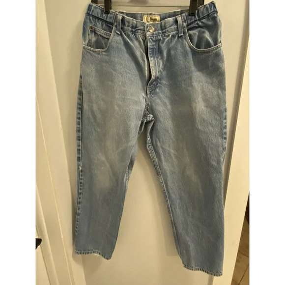 LL BEAN MEN COMFORT WAIST JEAN 35/30 SIMPLE BASIC JEAN GREAT CONDITION - Picture 7 of 12